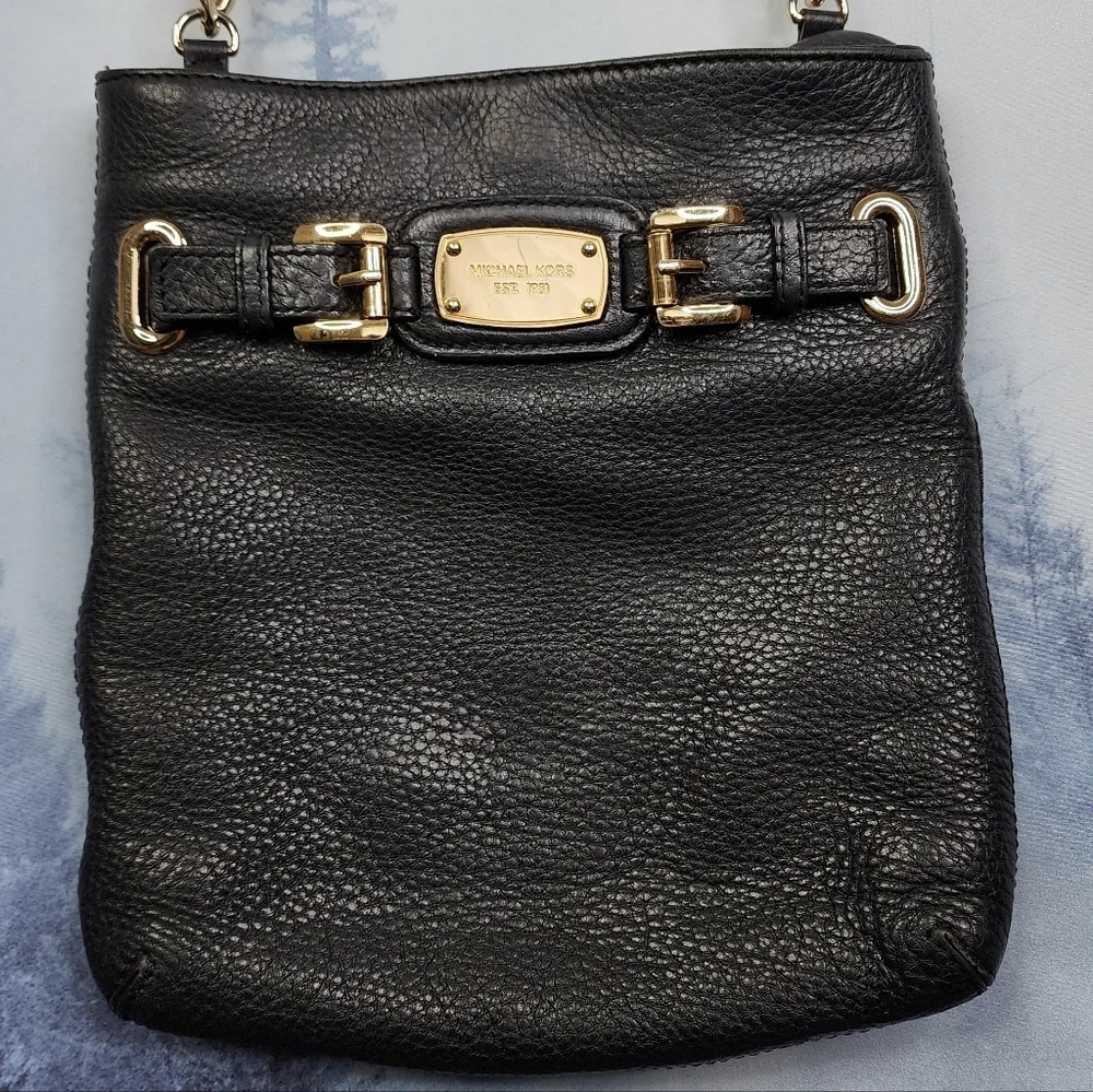 MICHAEL Michael Kors Black Pebbled  Leather Bag - Picture 3 of 15